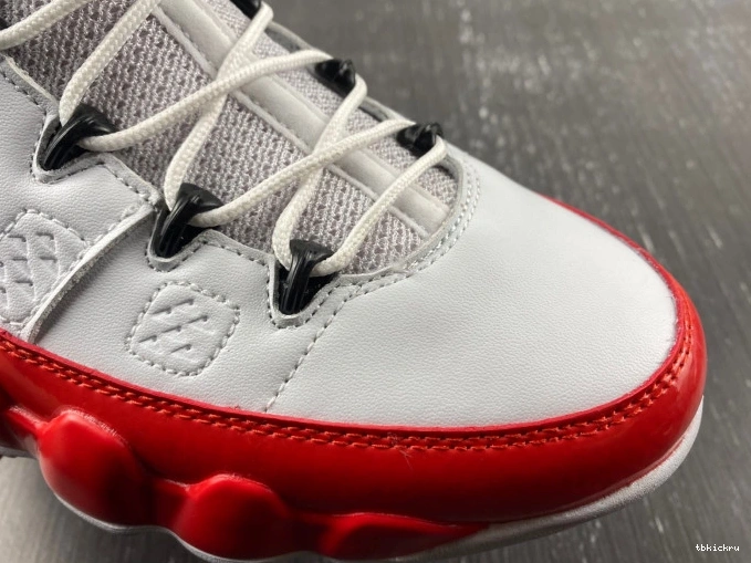 Cheap TBK White Jordan 9 Air Retro Red Gym 302370-160 0630
